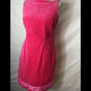 Lilly Pulitzer vintage women’s velvet hot pink cotton dress size 6